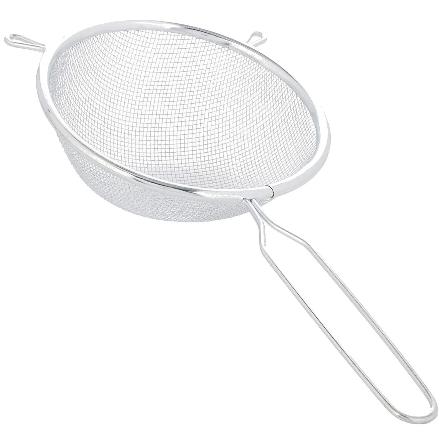 Chef Aid 18cm Long Handled Metal Sieve, Kitchen Essential Tool and Ideal for Straining, draining, Washing and Wide Range of Foods, with a fine mesh for Ease of use