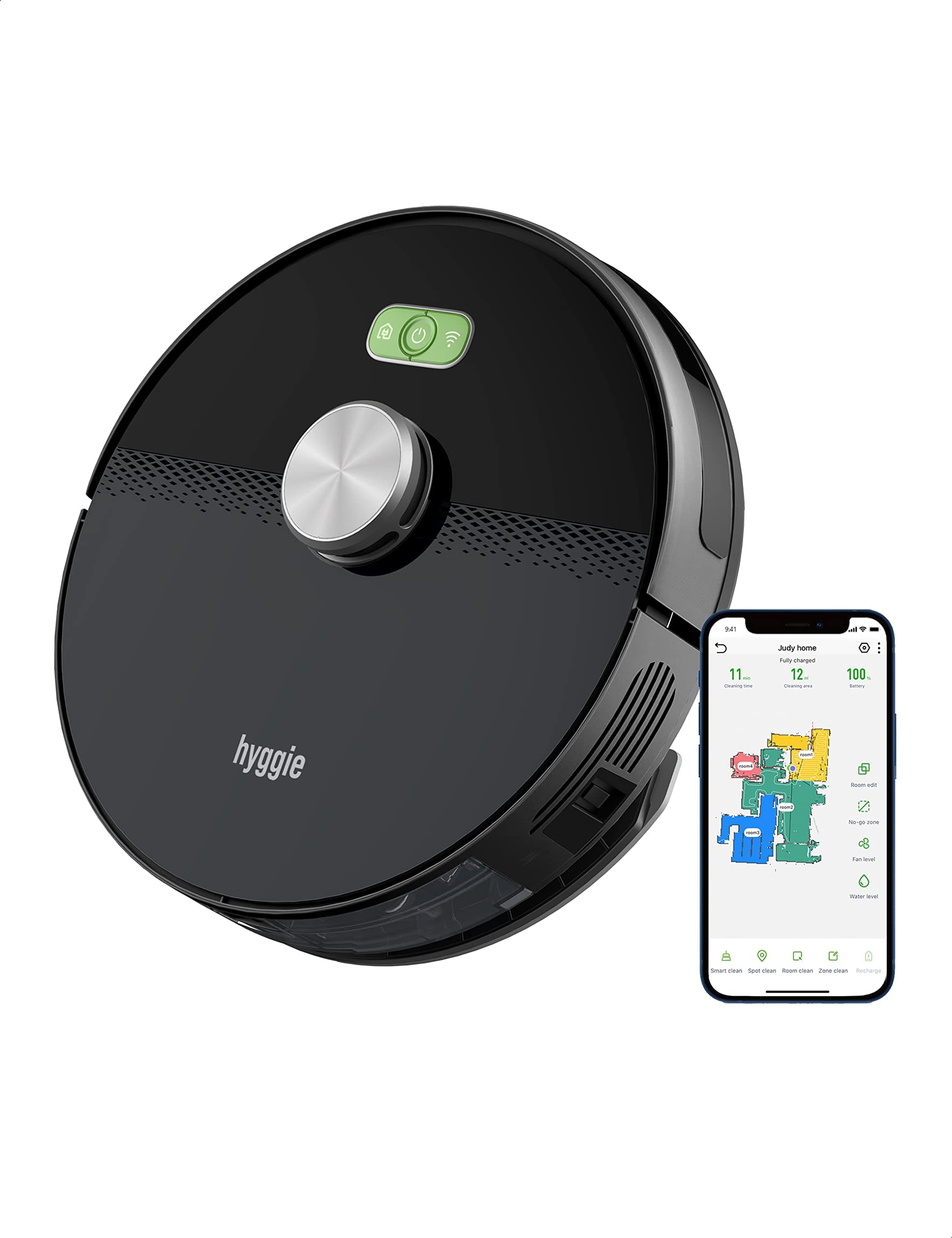 Robot Vacuum with LIDAR Mapping Technology, Robot Vacuum Cleaner Sweep and Mop 2-in-1, 2700Pa Suction, 200 mins Runtime, APP & Voice & Remote Control, Anti-Dropping for Hard Floors