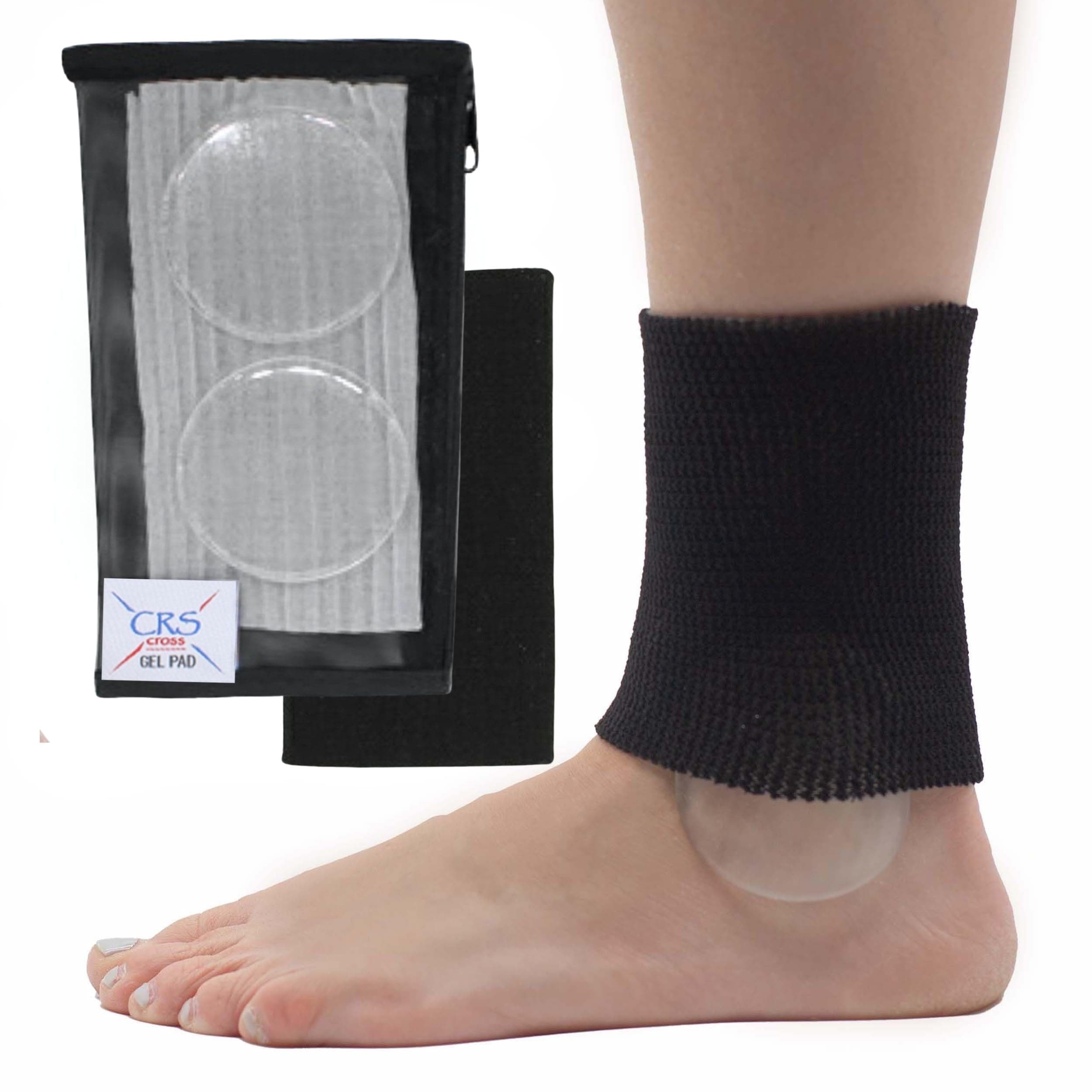 CRS Cross Ankle Gel Sleeves. One Pair of Premium Padded Skate Socks to Cushion and Protect Ankle, Foot and Leg for Figure Skating, Ice Hockey, Roller, Inline Skates. Riding or Ski Boots.
