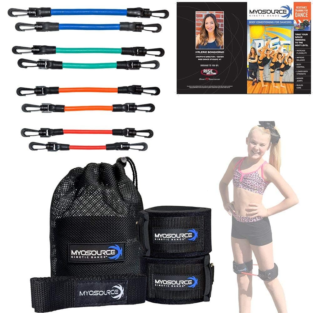 Dance Leg Resistance Bands and Flexibility Strap Training Kit – Ballet Dancer Body Conditioning, Strength, Endurance – Digital Training Download