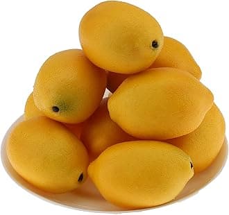 Gresorth 8pcs High Grade Fake Yellow Lemon Decoration Artificial Realistic Fruit Simulation for Home Party Holiday Christmas Display