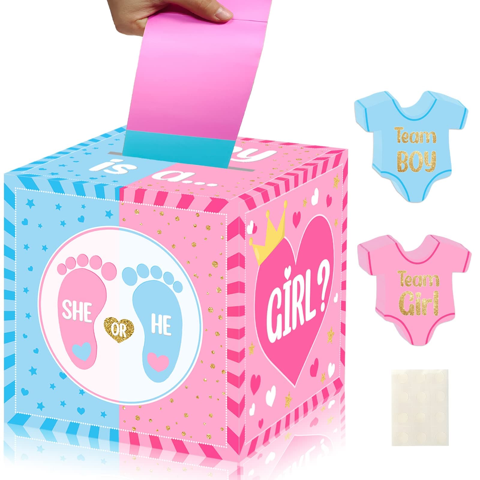 Baby Gender Reveal Pull Out Game Box