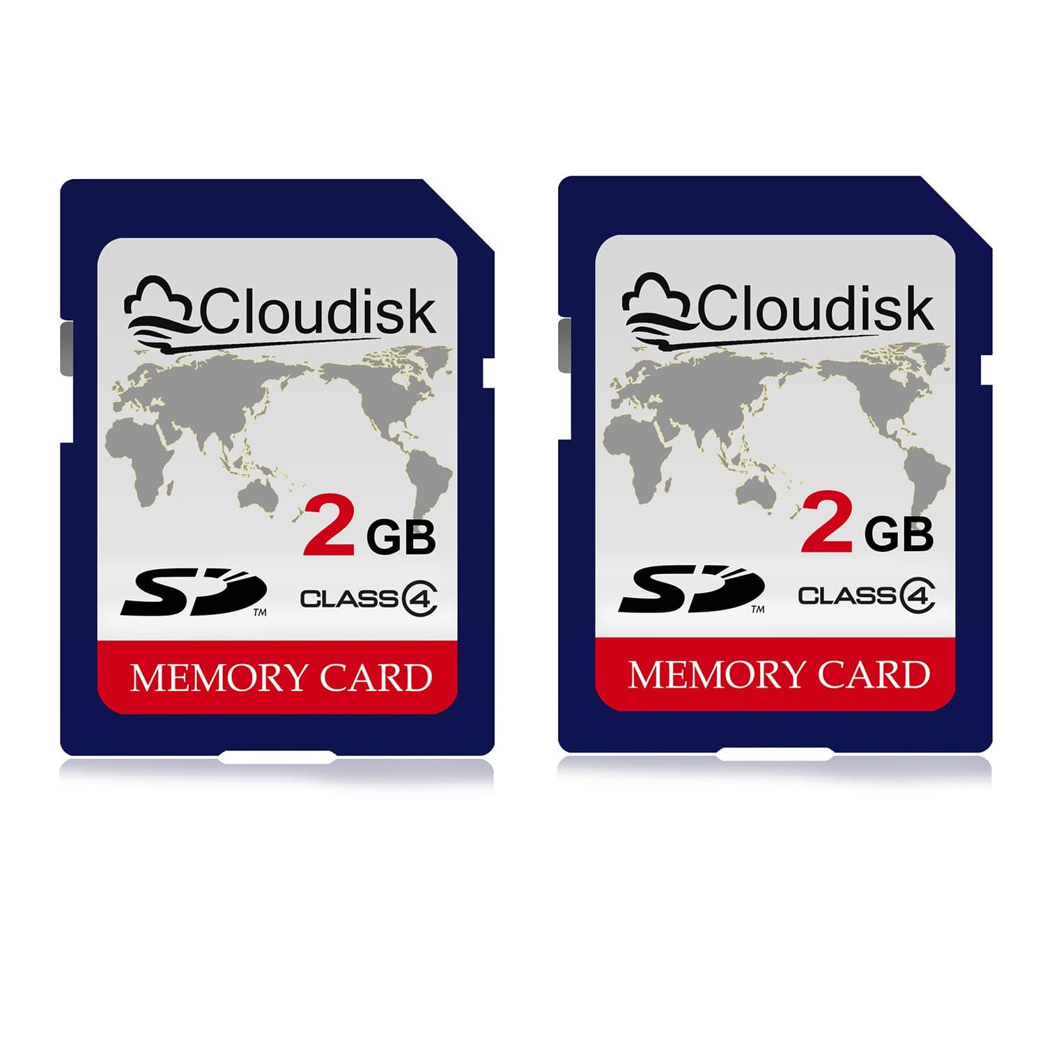 Pack of 2 2GB Class 4 Flash Memory Card 2G SLC Stanard Secure Digital Cards (2 GB)