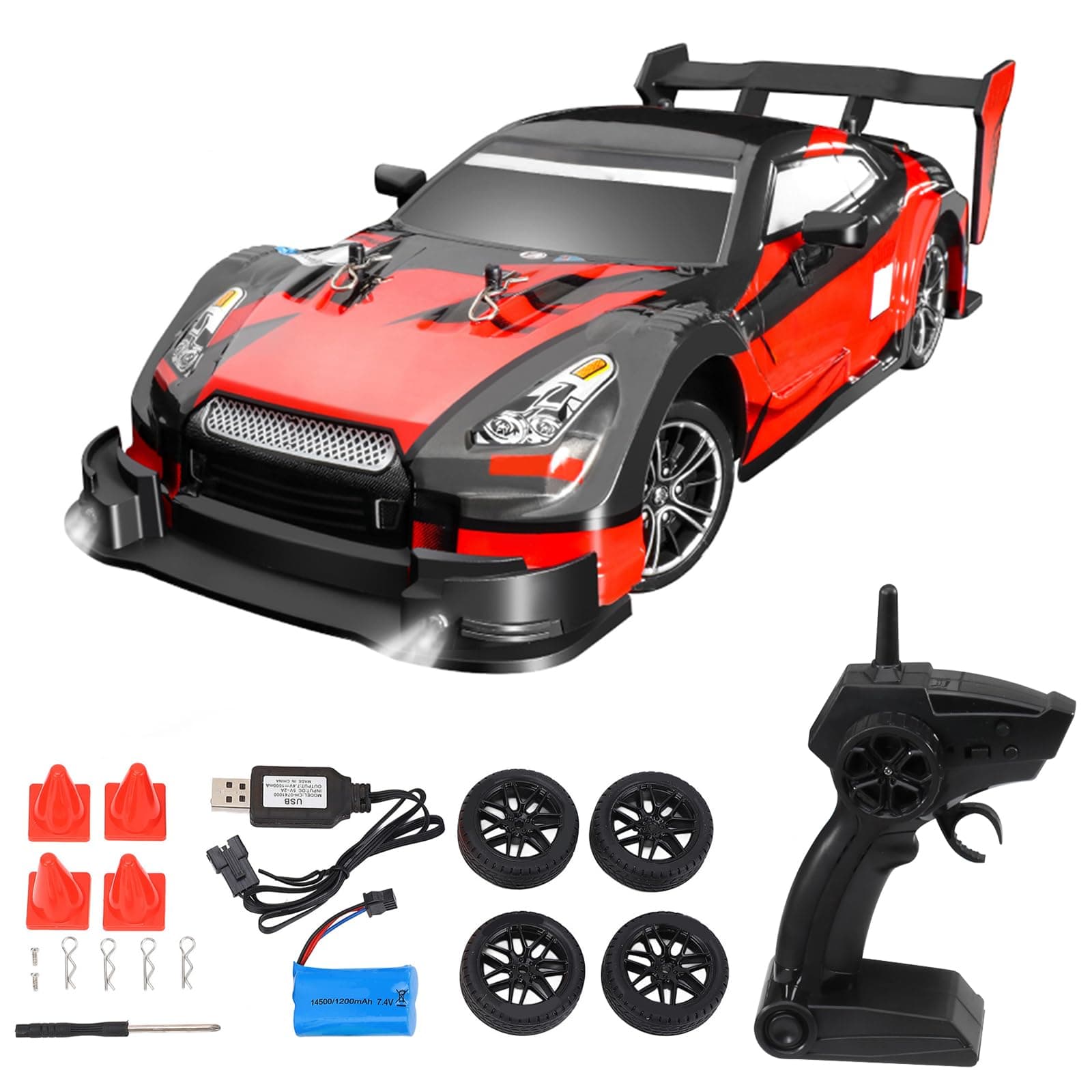 GoolRC RC Drift Car 1/16 RC Car Remote Control Car 2.4GHz 4WD 30km/h RC Race Car High Speed Kids Gift RTR RC Cars for Boys Waterproof Electric Car Toy Car