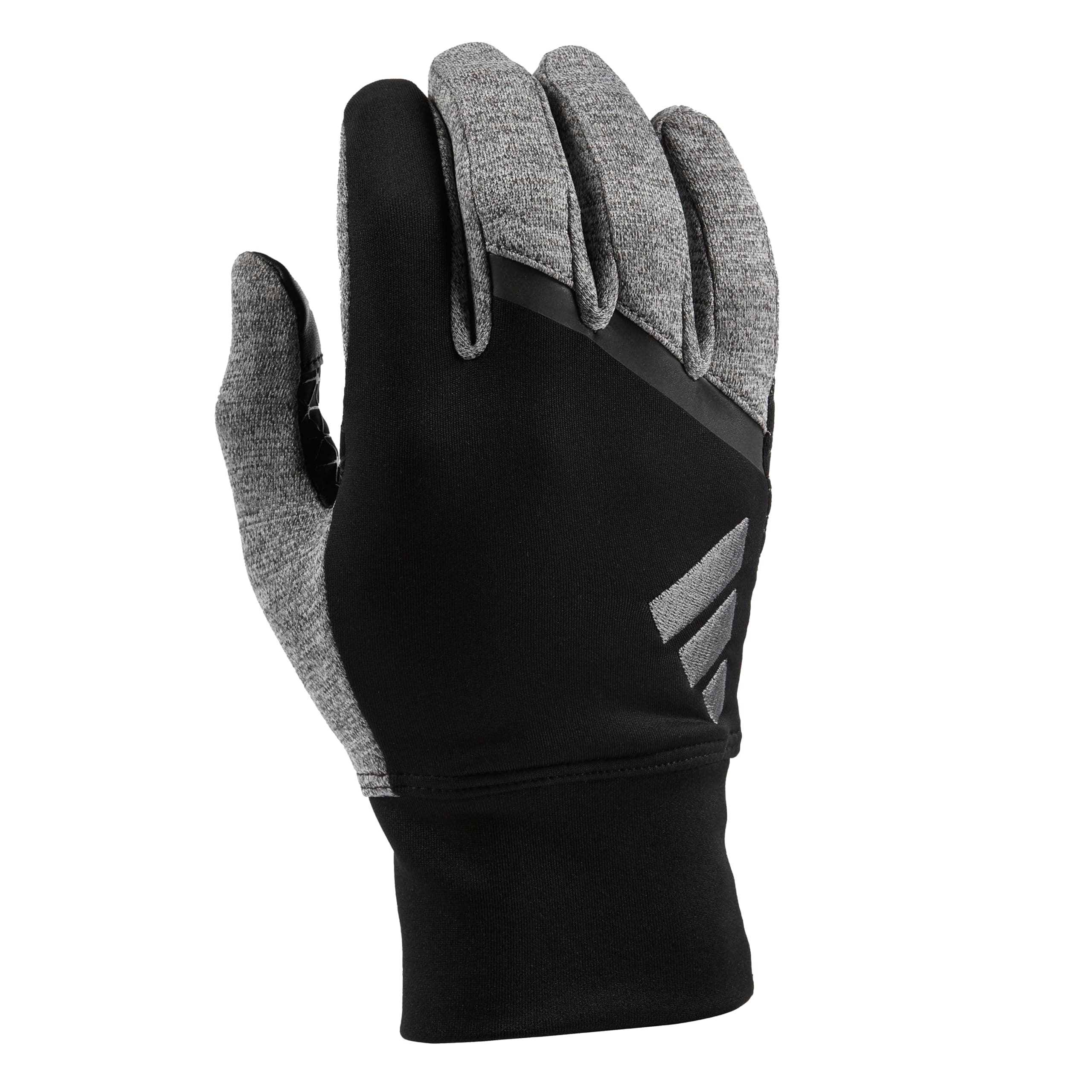 adidas Winter Performance GO 2.0 Reflective Glove with Multiple Touchscreen Conductivity Points, Black/Gray