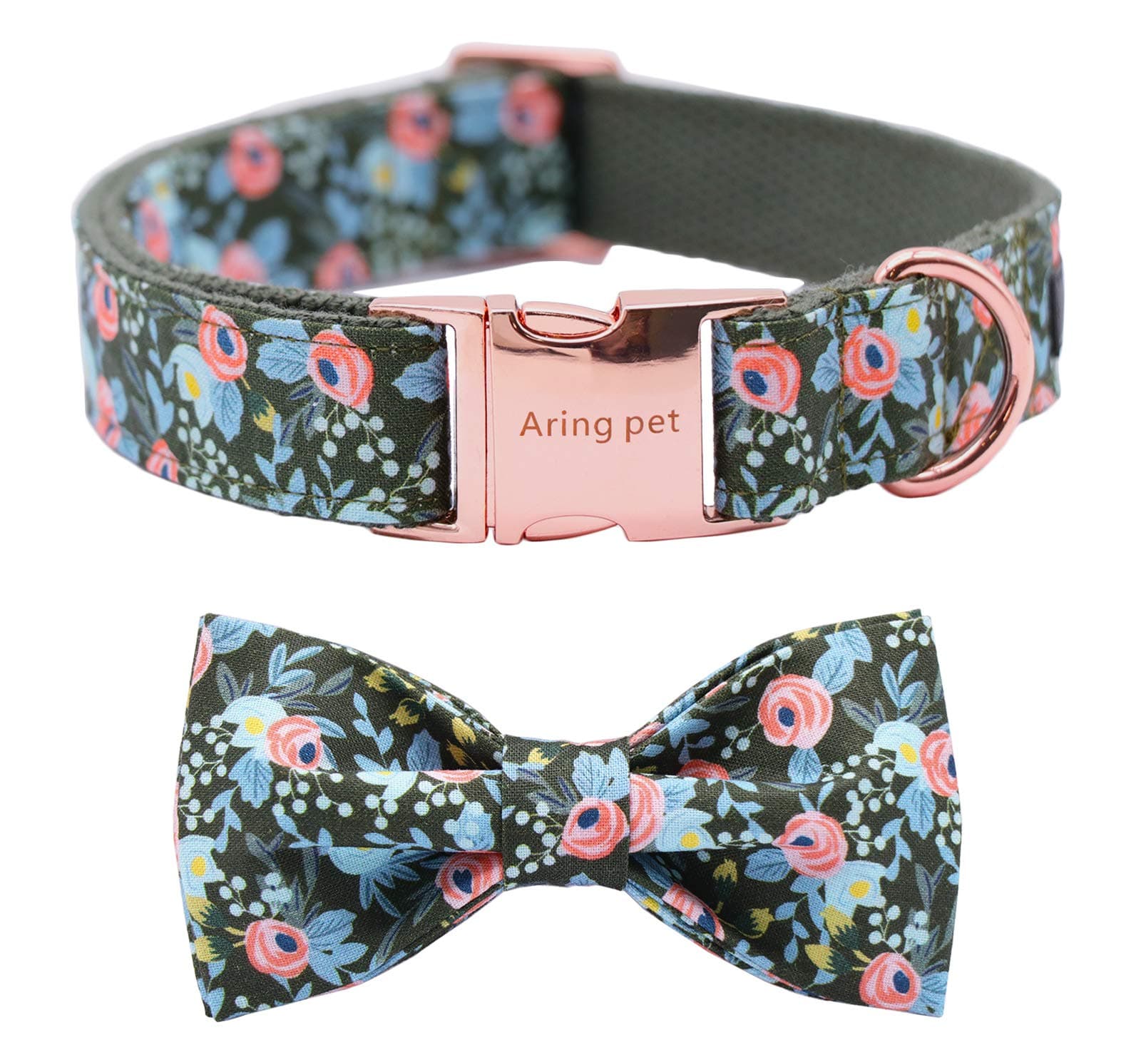 ARING PET Bowtie Dog Collar Adjustable Collars with Bow Tie for Dogs Small Medium Large
