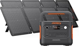Jackery Solar Generator 1000 v2 with 2x100W Solar Panel,1070Wh Portable Power Station LiFePO4 Battery,1500W AC/100W USB-C Output,1Hr Fast Charge for Outdoor,Off-Grid Living,RV,Emergency