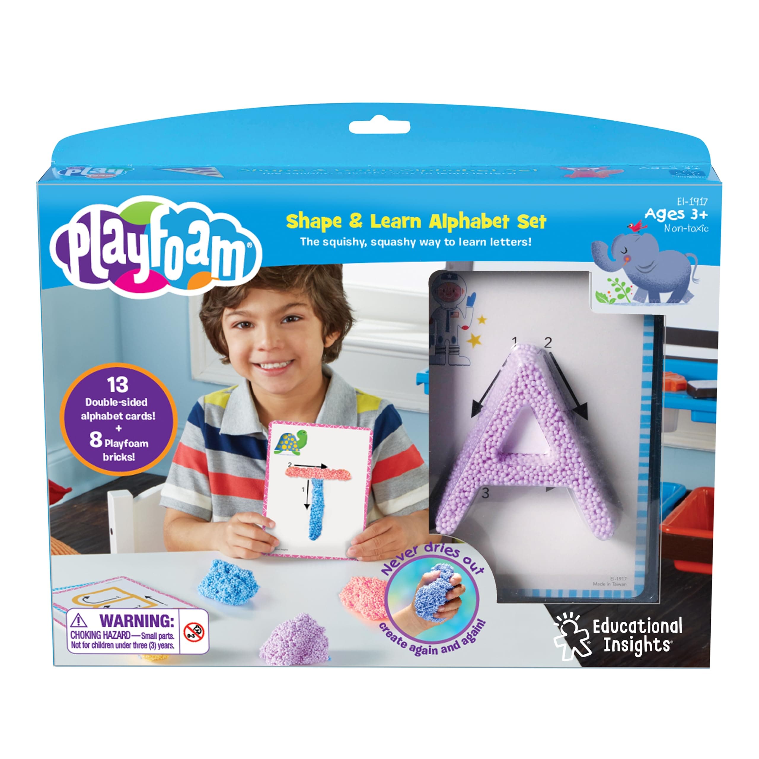 Playfoam Shape & Learn Alphabet Set - Alphabet Learning Toys, Letter Recognition for Preschoolers, Sensory Classroom Must Haves, Sensory Foam Letters, ABC Toys for Ages 3+