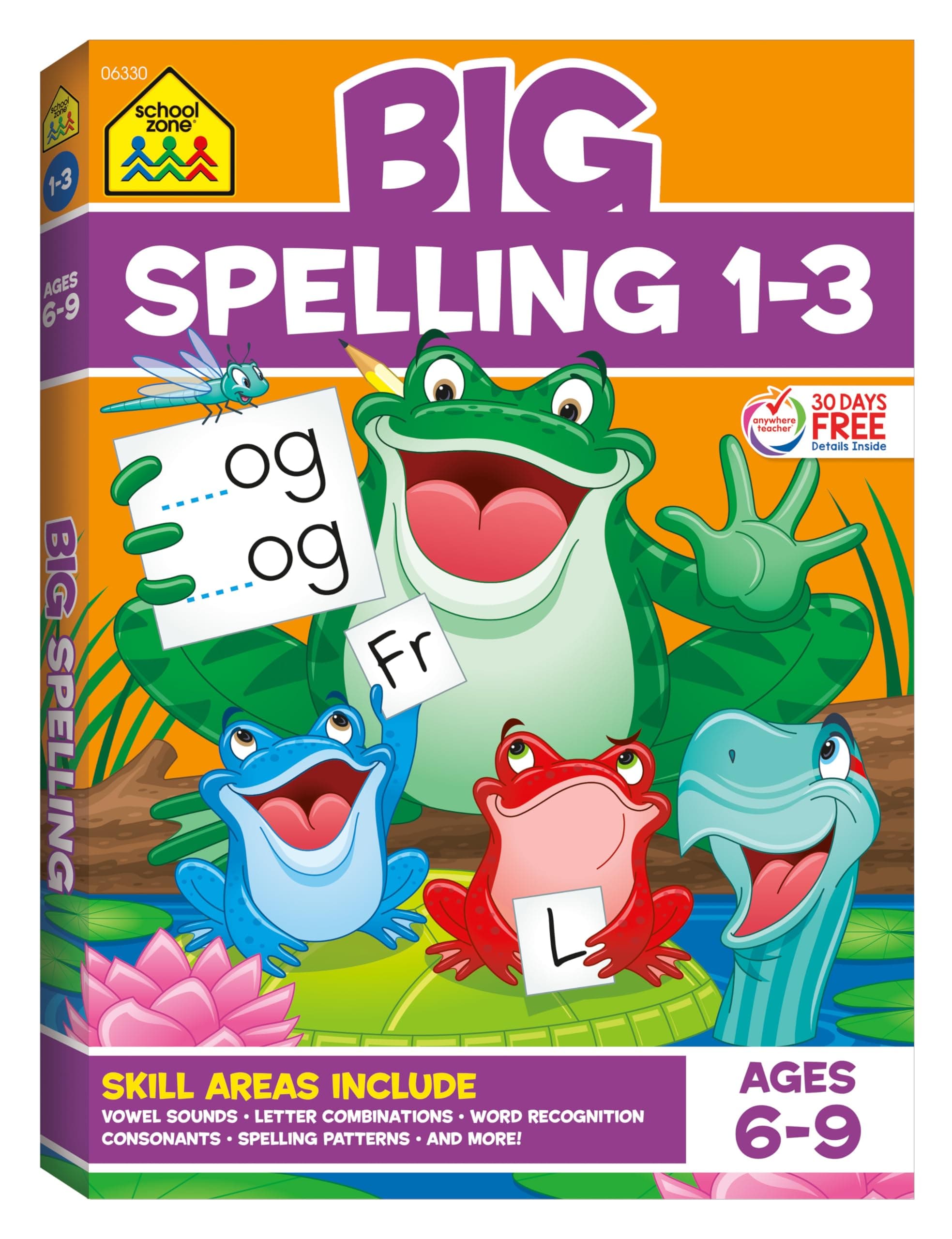 School Zone Big Spelling 1-3 Workbook