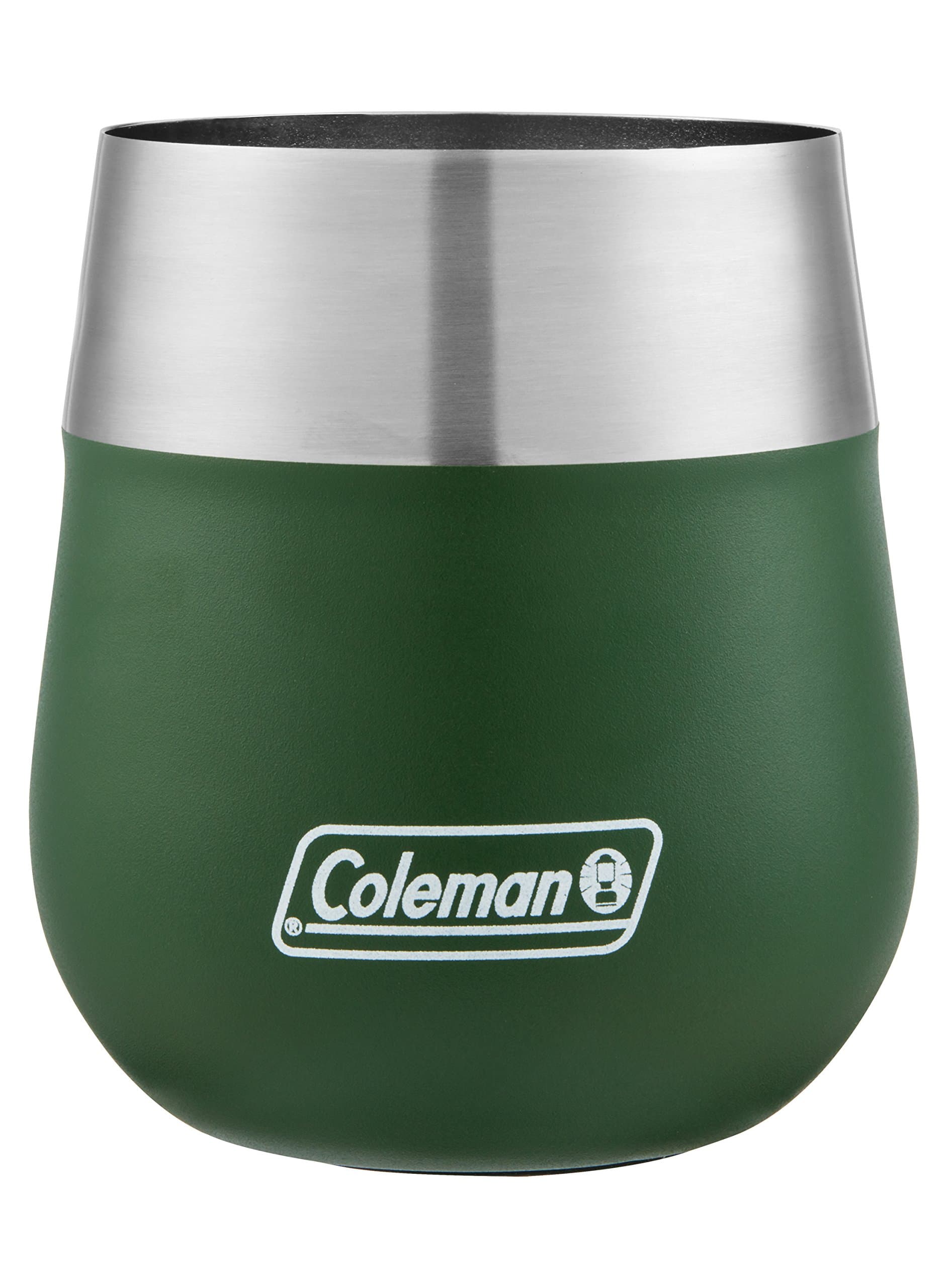 Coleman Claret Vacuum-Insulated Stainless Steel Wine Glass, 13oz Outdoor Wine Glass for Camping, Tailgating, Beach, Picnic & Backyard Patio