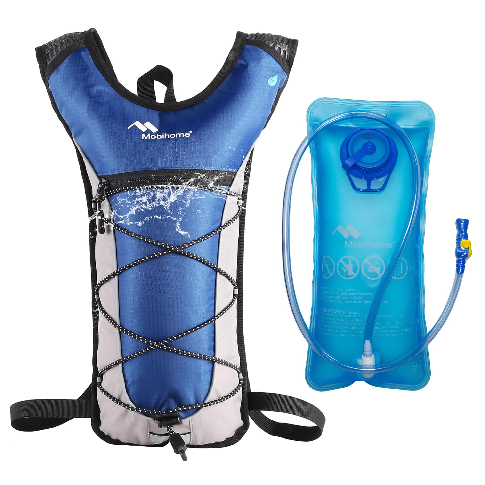 Hydration Backpack & 2L Leak Proof Water Hydration Bladder,Lightweight Running Backpack & Hydration Pack, Running, Hiking, Cycling, Climbing,Skiing for Men Women & Kids, Airflow Camel Pack