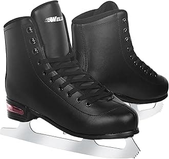 - Ice Skates for Women, Adult Figure Skates for Men, Figure Skating Shoes with Velvety Lining for Indoor& Outdoor Rink,Ice Skates Size 5 6 7 8 9 10 11 and 2Y 3Y