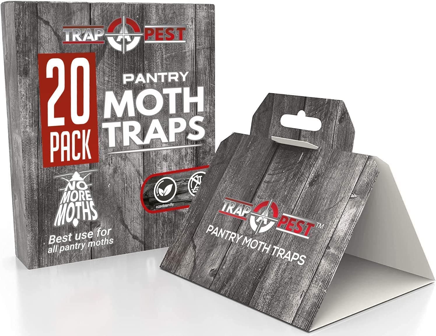 Trap a Pest 20 Pack Pantry Moth Traps - Safe and Effective for Food and Cupboard - Glue Traps with Pheromones for Pantry Moths -