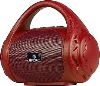 Zebronics ZEB-COUNTY 3W Wireless Bluetooth Portable Speaker With Supporting Carry Handle, USB, SD Card, AUX, FM & Call Function (Red)