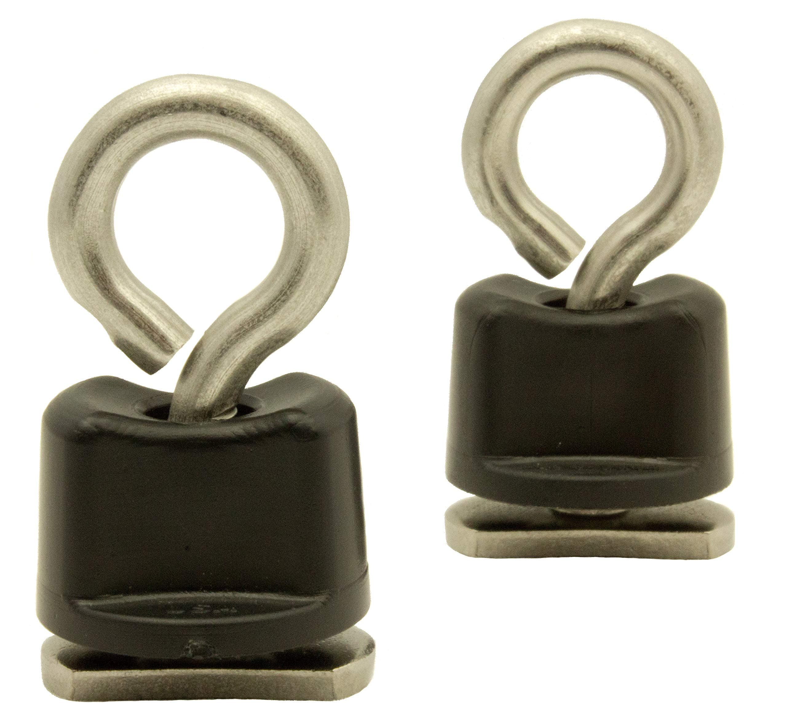 YakAttack Track Mount Tie-Down Eyelets | 2 Pack Stainless Steel Anchoring Points | Fits GearTrac, MightyMounts & Most Kayak Tracks | Cooler & Crate Securing Hardware | Made in USA