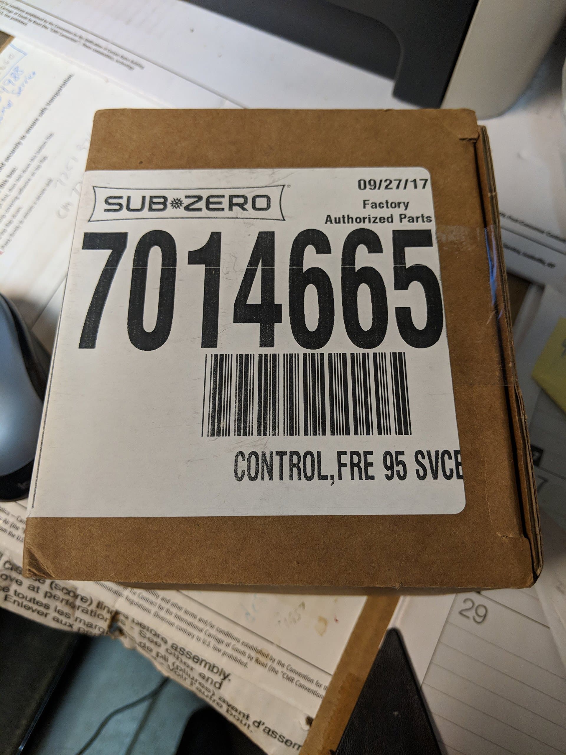 Sub-Zero 7014665 CONTROL, FREEZER WAS 3014280