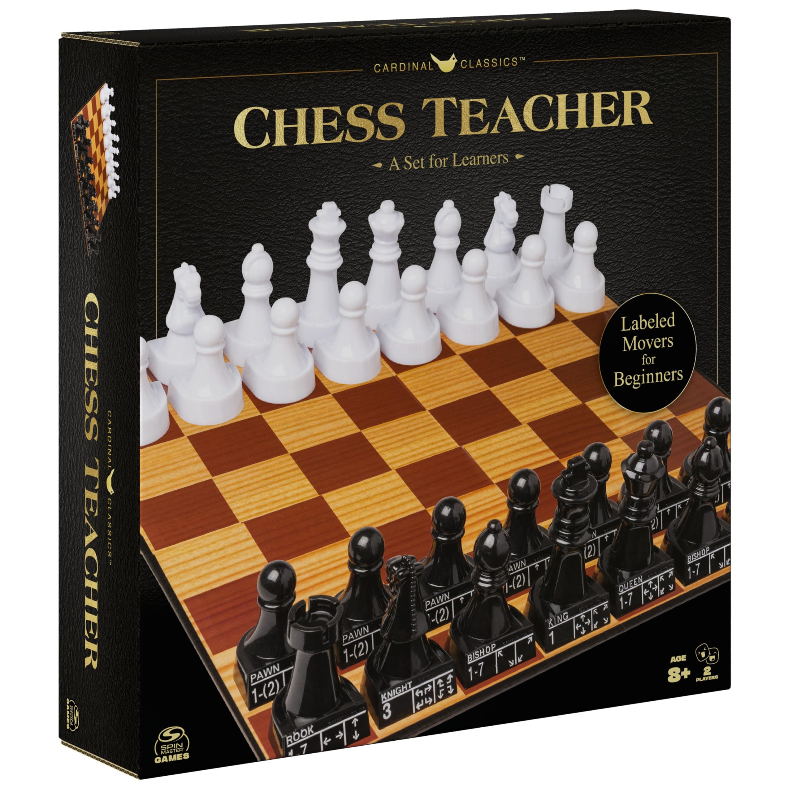 Cardinal Classics Chess Teacher, Learn to Play Strategy Board Games for Beginners, Chess Sets for Adults, 2 Players, for Ages 8 & Up